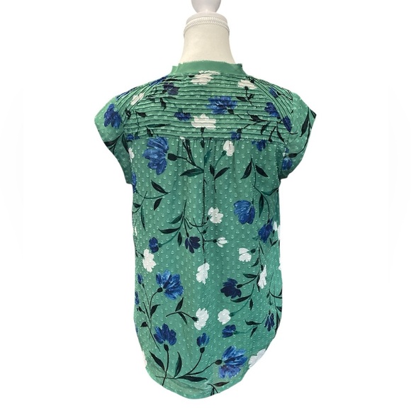 Daniel Rainn Floral Green Women's Top Small - Picture 2 of 9